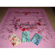 Flower Design T/C 50/50 Plain Dyed and Printed Jacquard Bed Sheet